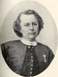 Rosa Bonheur (1822-99) illusztrációja a "Kis utazások a híres nők otthonaiba" című művéből, 1897-ben alkotó: French School
