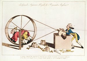 Royal Sharpening Service for Sharpening English Daggers, 1794 (kézzel színezett rézkarc) alkotó: French School