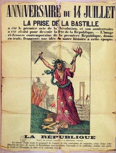 Royalista és katolikus plakát, amely elutasítja a Quatorze Juillet ünneplését, 1880