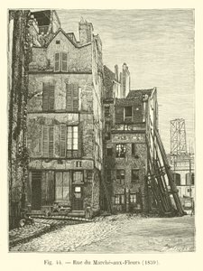 Rue du Marche-aux-Fleurs, 1859 alkotó: French School