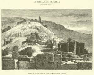 Kalaa arab város romjai (metszet) alkotó: French School