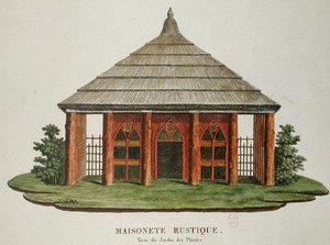 Rusztikus ház a Jardin des Plantes-ban, Párizsban alkotó: French School