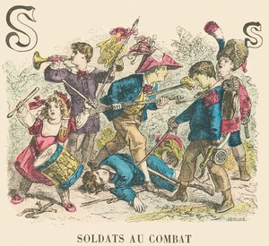 S: Katonák harcban alkotó: French School