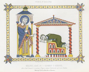 Saint Germain és Heldric a Saint-Germain dAuxerre-i apátságban alkotó: French School