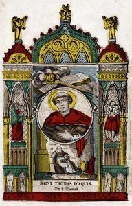 Aquinói Szent Tamás (1228-1274). Epinal képe, 19. század első fele alkotó: French School