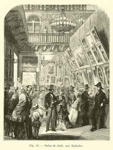 1849-es szalon a Tuileriákban alkotó: French School