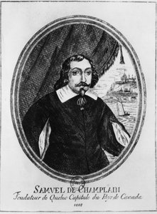Samuel de Champlain (1570-1635), névtelen metszet. alkotó: French School