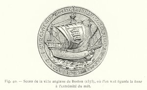 Boston angol város pecsétje alkotó: French School
