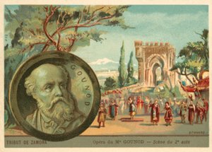 Jelenet Charles Gounod Le Tribut de Zamora című operájából (chromolitho) alkotó: French School