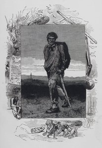 Jelenet a Nyomorultak című filmből, Victor Hugo: Jean Valjean (metszet) alkotó: French School