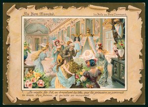 Jelenet a Csipkerózsikából (chromolitho) alkotó: French School