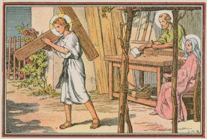 Jelenet Jézus életéből (színes metszet) alkotó: French School