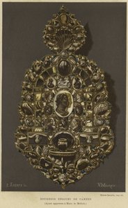 Kameákkal díszített gyertyatartó alkotó: French School