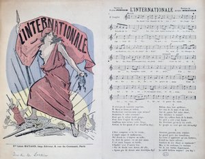 Pontozólap a LInternationale dalhoz, 1900 körül alkotó: French School