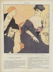 Skrupulusok. Illusztráció a Le Rire-hez (színes litó) alkotó: French School
