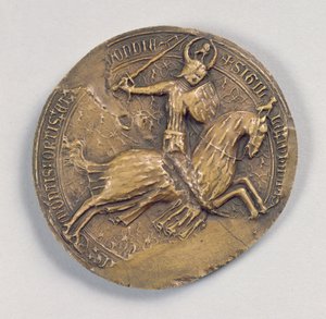 Jean IV, Valliant (1341-99) Bretagne hercegének pecsétje (viasz) alkotó: French School