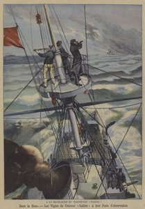 Az eltűnt francia Vienne hajó keresése (színes litho) alkotó: French School