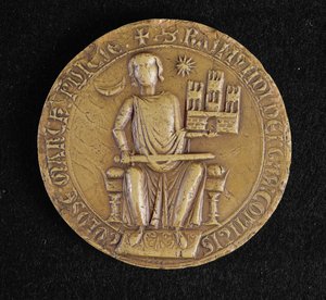 Toulouse-i Raymond VII (1197-1249) második pecsétje (viasz) alkotó: French School
