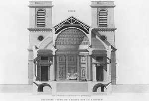 A párizsi Saint-Philippe-du-Roule templom második keresztmetszete alkotó: French School