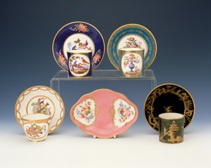 Válogatás Sevres porcelánból, 1760 körül (porcelán)