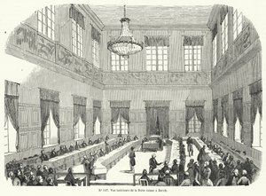 A Tagsatzung, a svájci szövetségi diéta ülésszaka Zürichben (metszet) alkotó: French School