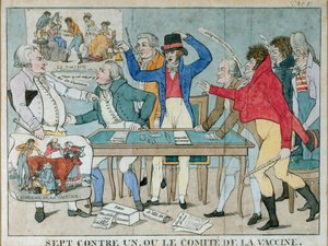 Hét egy ellen, avagy The Vaccine Committee, 1800 körül alkotó: French School