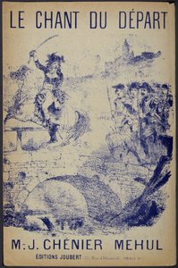 Sheet music cover for “” Le chant du départ”” lyrics by Chénier, music by Mehul alkotó: French School
