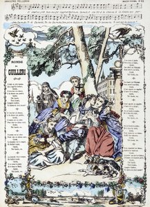 Kotta a „” Ronde de Guilleri” című dalhoz – az Epinal képe alkotó: French School