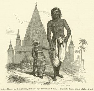 Shwe-Maung, harminc éves, és lánya, két és fél éves (metszet) alkotó: French School