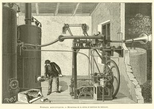 Hangjelzések, sziréna mechanizmus és az épület belseje (gravírozás) alkotó: French School