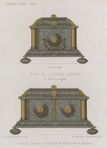 Ezüst filigrán koporsó alkotó: French School