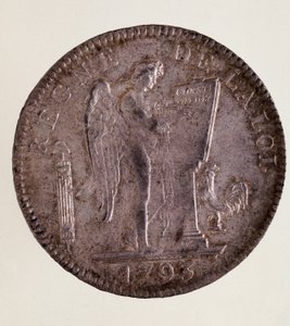 Ezüst francia ecu (scude), francia köztársaság (1793-1804) alkotó: French School