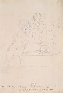 Vázlat a Poggio a Caiano-i Nagyteremből, 1813. október 12-én alkotó: French School