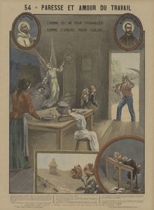 Lustaság és szorgalom (színes litó) alkotó: French School