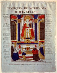 Lied Unserer Lieben Frau von der Guten Hilfe. Gravur des 19. Jahrhunderts. Paris, Museum der Volkskunst und Traditionen von French School