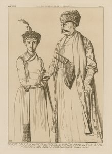 Soudiat Daula, a mongolok nagyvezírje és fia, Mirza Mani (1774)