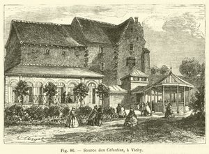 Source des Celestins, a Vichy (metszet) alkotó: French School