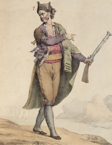 Cádiz környéki spanyol csempész, 1815, Langlume metszete (XIX. század) alkotó: French School