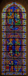 Ss John & James; A mágusok imádása; adományozó: Bouchard de Marly (w114) alkotó: French School