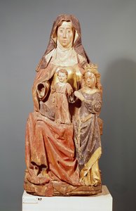 Szent Anna, a Szűz és a Gyermek, 15-16. század (polikróm fa)