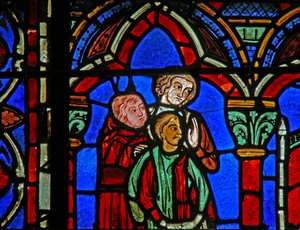 St Cheron ablak: Clotair fia a sírhoz vezetett (w15) alkotó: French School