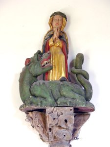 Antiochiai Szent Margit (polikróm fa) alkotó: French School