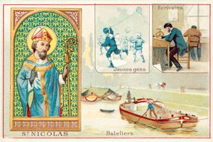 Szent Miklós (chromolitho) alkotó: French School