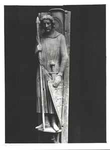 Szent Theodor lovagnak öltözve, domborműves, 1230 körül alkotó: French School