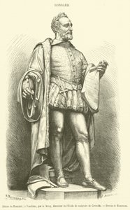 Ronsard szobra Vendome-ban (metszet) alkotó: French School