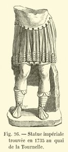 Császári szobrot 1735-ben találtak a Quai de la Tournelle-nél alkotó: French School