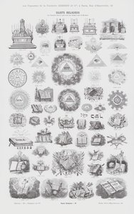 Vallási tárgyak (metszet) alkotó: French School