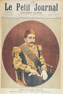 Abd al-Hamid kán szultán (1842-1918), az Oszmán Birodalom uralkodója, a Le Petit Journalból, 1897. február 21.