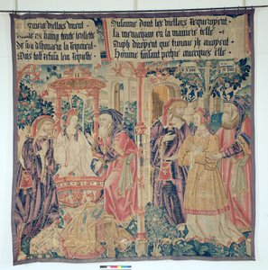 Susanna and the Elders, központi panel a Susanna történetéből alkotó: French School