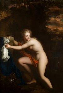 Susannah at her Bath, 1600-99 körül (olaj, vászon) alkotó: French School